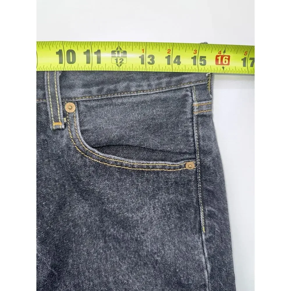 Levis 501 Jeans Mens 33x36 Black Denim Original Straight Fit Button Fly Red Tab